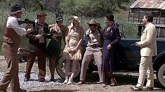 Vintage role play hardcore orgy with a bunch of mature sluts