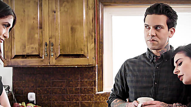 Big tits mature MILF bride has threesome