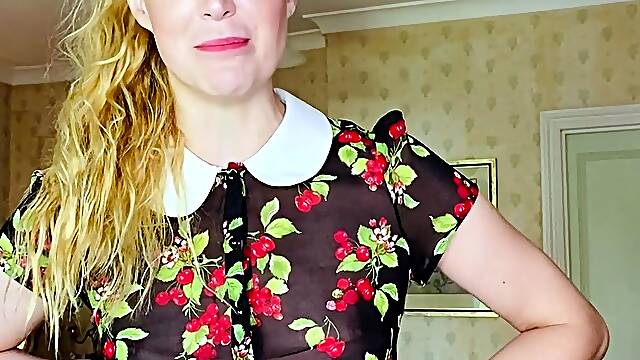 Amateur striptease and Solo masturbation