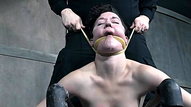 Hot brunette amateur MILF rides hubbys cock