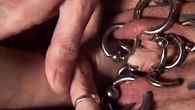 Pierced french granny fisted