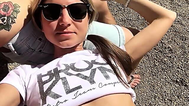 Cute blonde teen outdoor gleecute