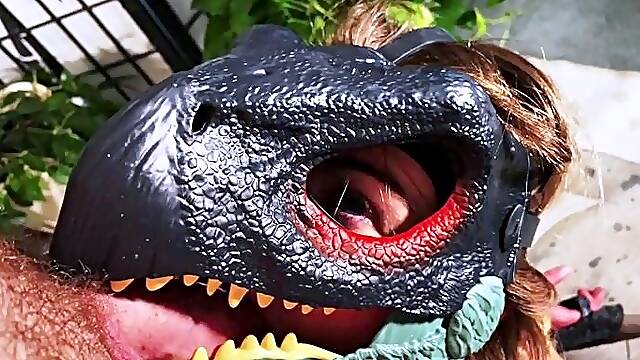 Hardcore deepthroating and pussy drilling for freaky slave