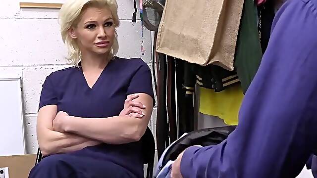 Blonde Nurse Gets Caught Shoplifting Medical Supplies - Shoplyfter (Charli Phoenix, Mike Mancini)
