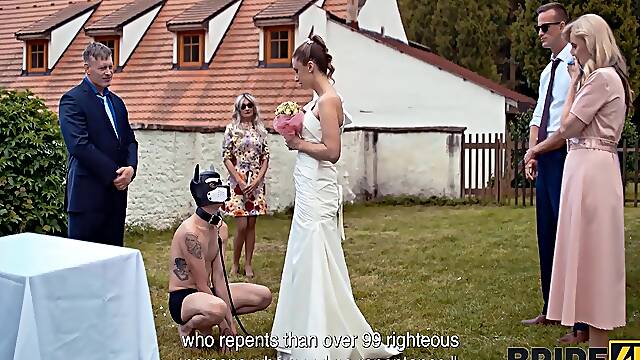 Shy Bride With Natural Tits Is Fucked Roughly In Front Of Everyone In Public 17 Min
