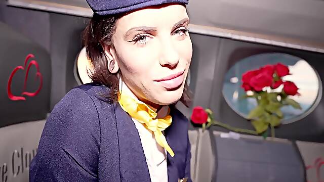Private Milf Stewardess Fucks Rich Client