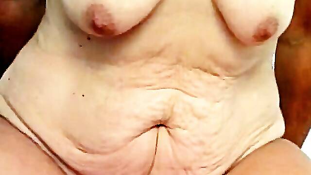 Hairy Grandma Takes Huge Young Cock