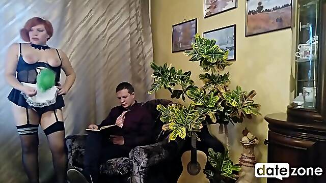 DATEZONE - Mature BBW maid fucked in big butt