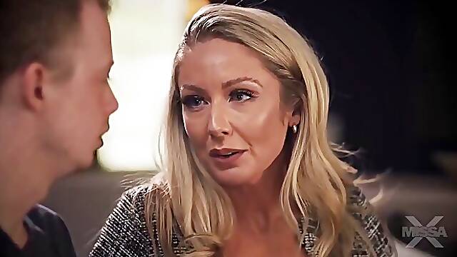 Busty blonde MILF Sadie Summers gets her pussy drilled by young dick