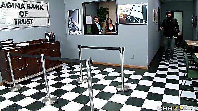 Tied Up And Spanked At The Bank With Madison Ivy