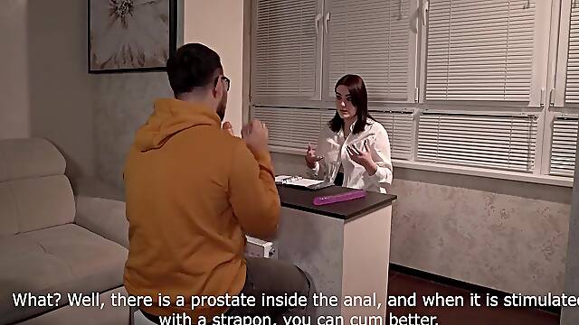 Girl Doctor Treats Man With Prostate Massage