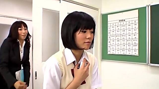 Sexy teacher having sex with a lesbian student