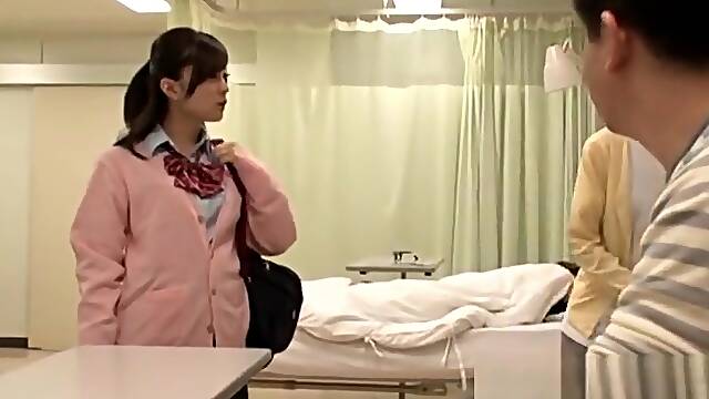 Naughty Japanese fucks mature guy in a toilet