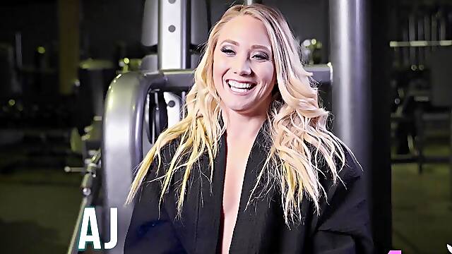 Sexy blonde wrestling with big ass MILF after sexy sparing with Sarati