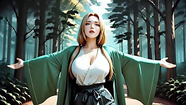 Tsunade Jiraiya Wild Sex In Forest And Onsen Oral pleasure Unfathomable Large Titties Golden-haired Ninja Tsunade Sucking Rod Hard Anal Onsen Water Calie