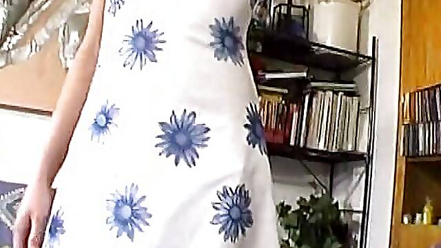 Short haired chick from Germany riding a firm cock like a pro