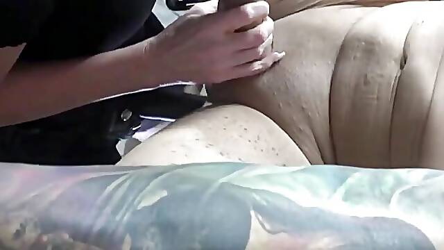 Strap on Stories - 2 Orgasms in My Mouth by Pegging &amp; Sucking Him off and He Xplodes on My Shirt.