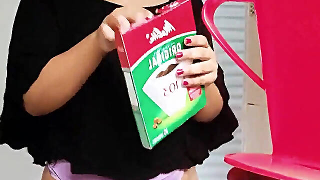 Stepmom Making Her Coffee