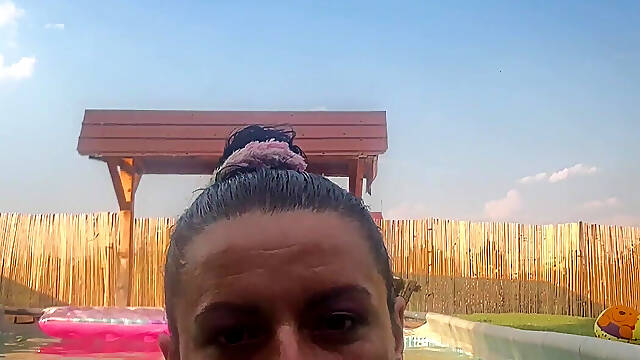 Thong Bikini Pool Tease - Wet Dance & Playful Vibes