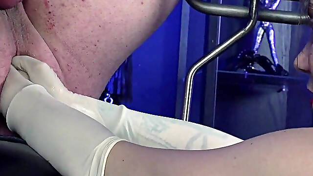 Bound & Fisted - Double Stretching in the Gyno Chair