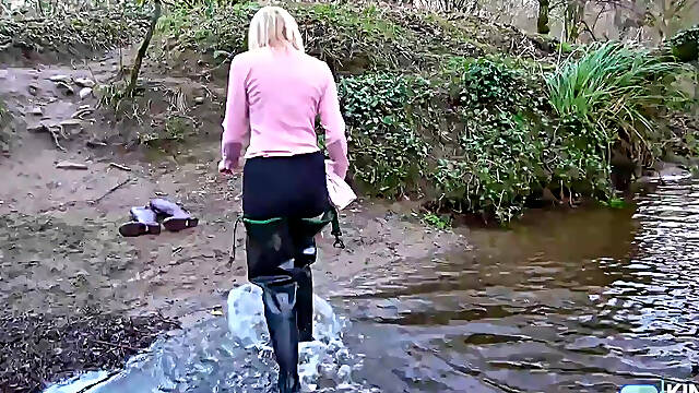 Secretary's White Tights Drenched in Waders Gone Wrong